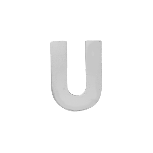 14k White Gold Letter Charm