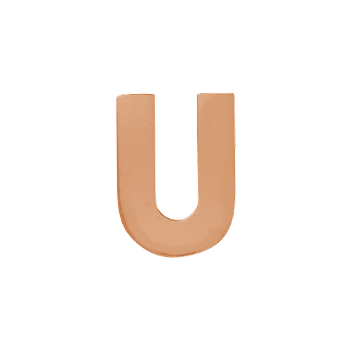 14k Rose Gold Letter Charm