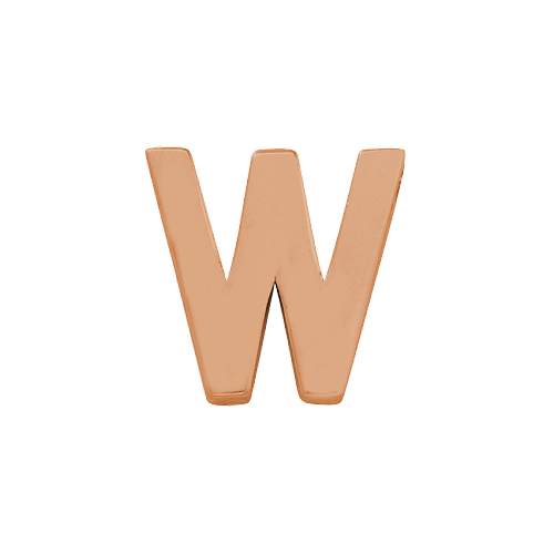 14k Rose Gold Letter Charm