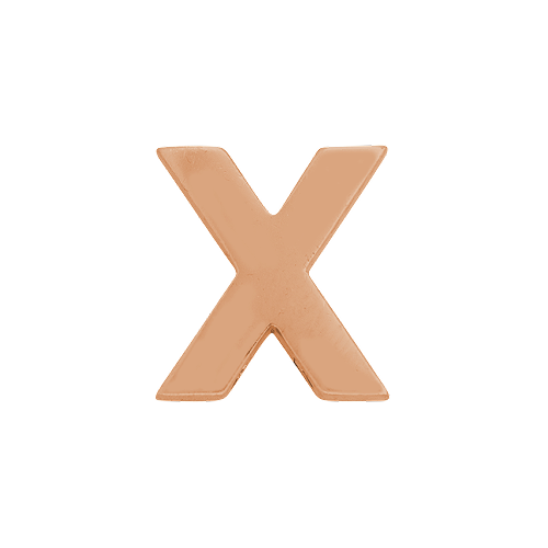 14k Rose Gold Letter Charm