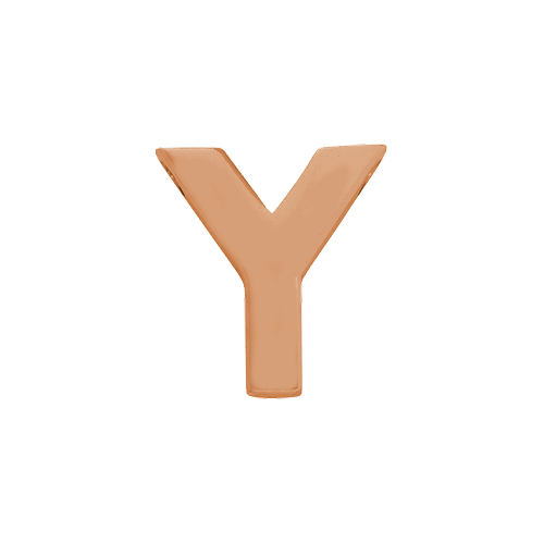 14k Rose Gold Letter Charm