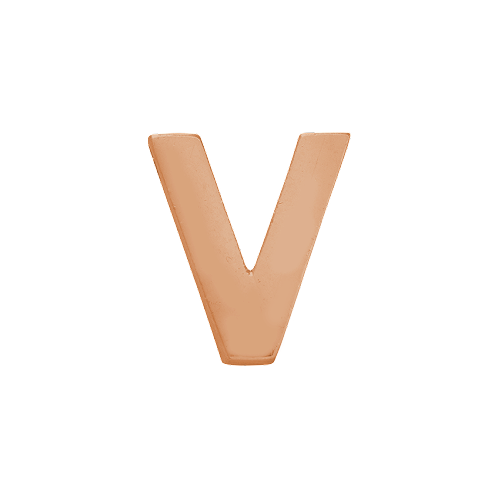14k Rose Gold Letter Charm