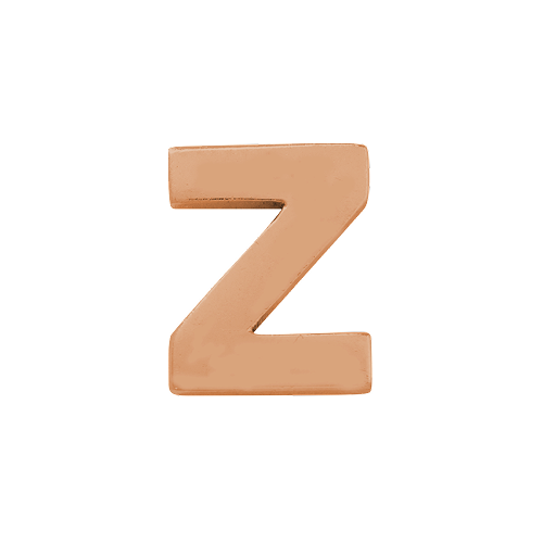 14k Rose Gold Letter Charm