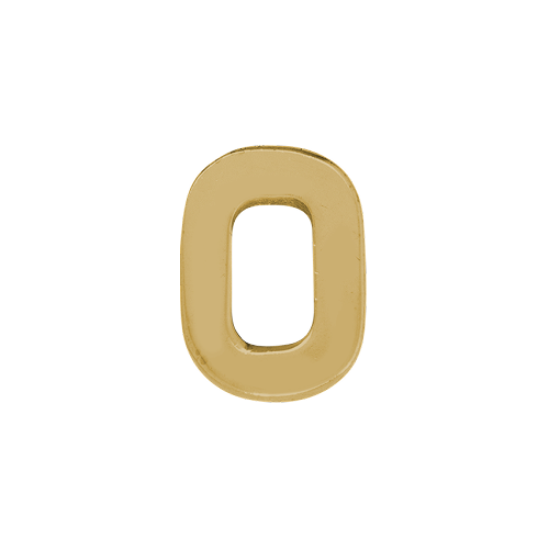 14k Yellow Gold Number Charm