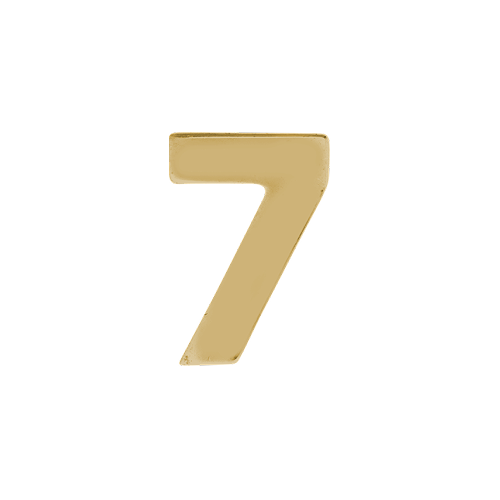 14k Yellow Gold Number Charm