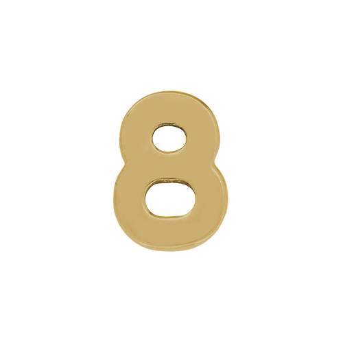 14k Yellow Gold Number Charm