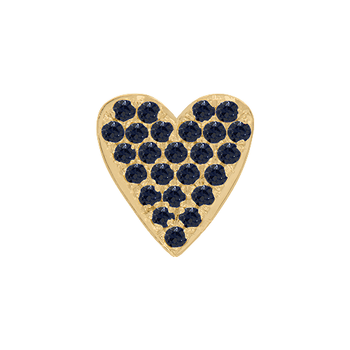 Black Diamond + 14k Yellow Gold Emoji Charm