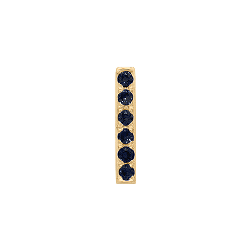 Black Diamond + 14k Yellow Gold Letter Charm