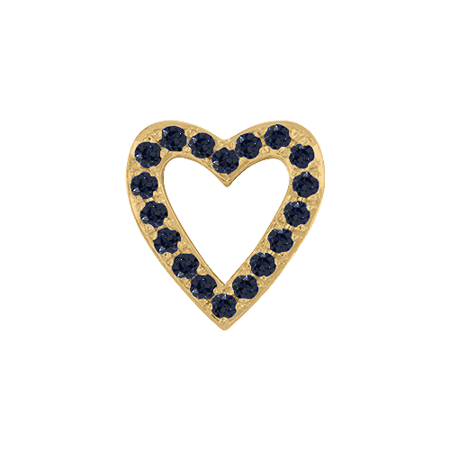 Black Diamond + 14k Yellow Gold Emoji Charm