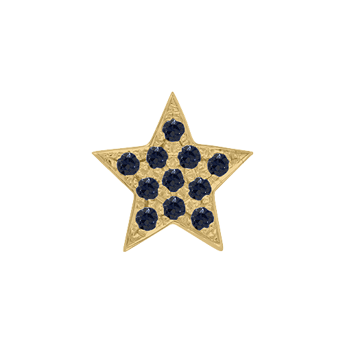 Black Diamond + 14k Yellow Gold Emoji Charm
