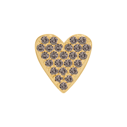 Brown Diamond + 14k Yellow Gold Emoji Charm