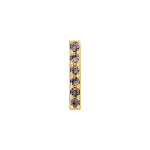Brown Diamond + 14k Yellow Gold Letter Charm