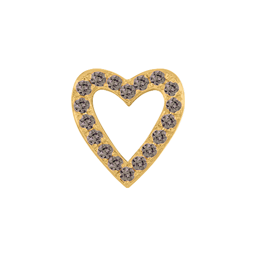 Brown Diamond + 14k Yellow Gold Emoji Charm
