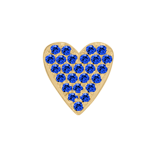 Blue Sapphire + 14k Yellow Gold Emoji Charm