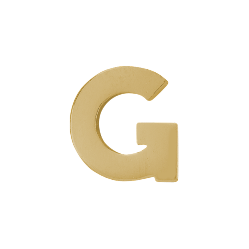 14k Yellow Gold Letter Charm