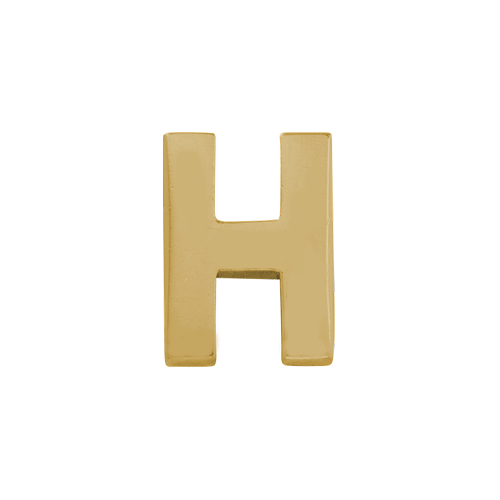 14k Yellow Gold Letter Charm