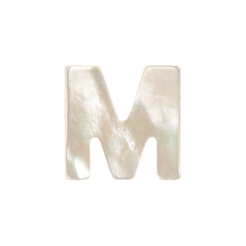 Mother of Pearl Letter Charm