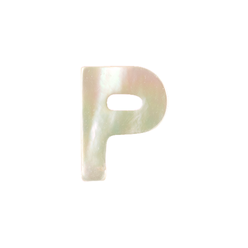 Mother of Pearl Letter Charm