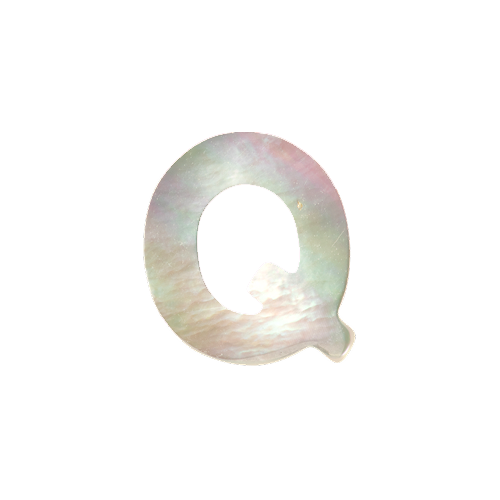 Mother of Pearl Letter Charm