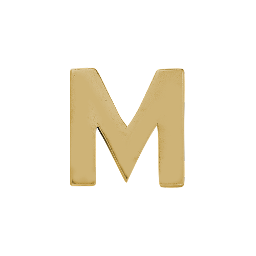 14k Yellow Gold Letter Charm