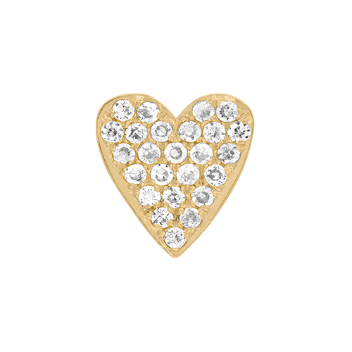 White Diamond + 14k Yellow Gold Emoji Charm