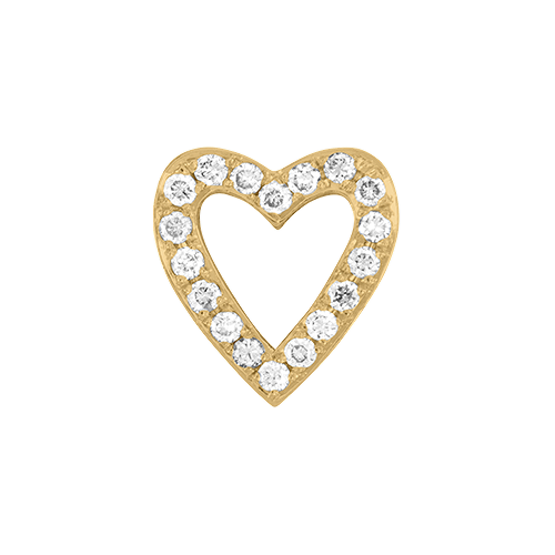 White Diamond + 14k Yellow Gold Emoji Charm