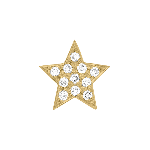 White Diamond + 14k Yellow Gold Emoji Charm