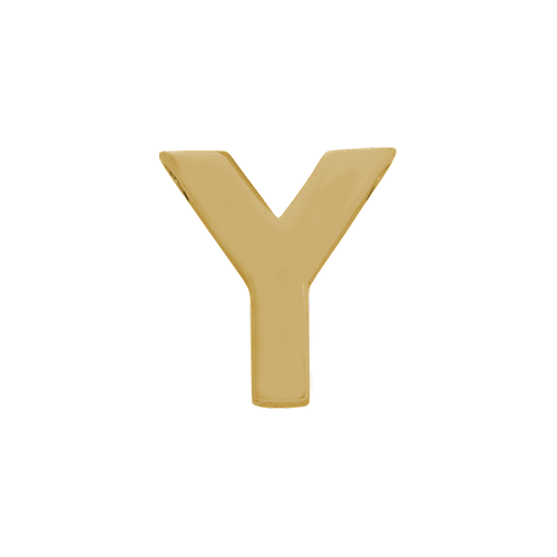 14k Yellow Gold Letter Charm