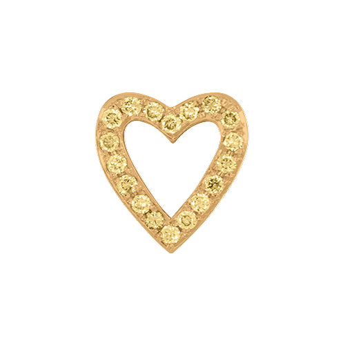 Yellow Sapphire + 14k Yellow Gold Emoji Charm