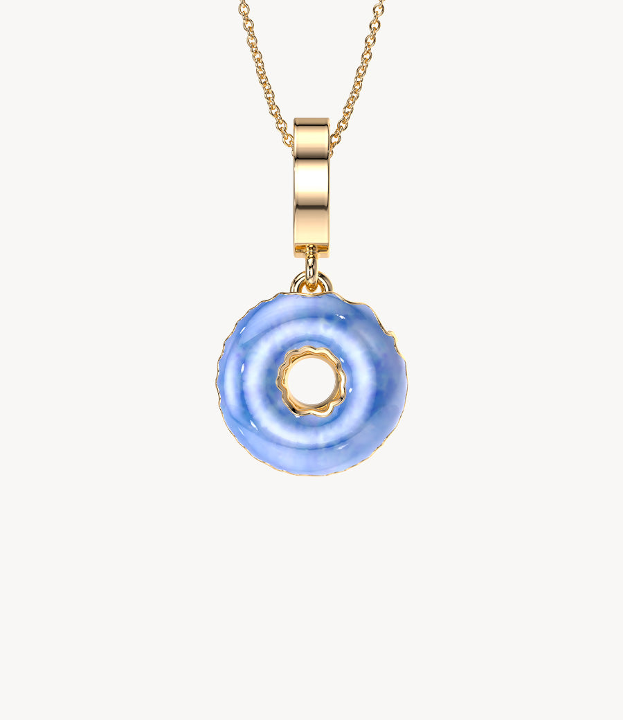 Multi-Glazed Dangly Donut Necklace