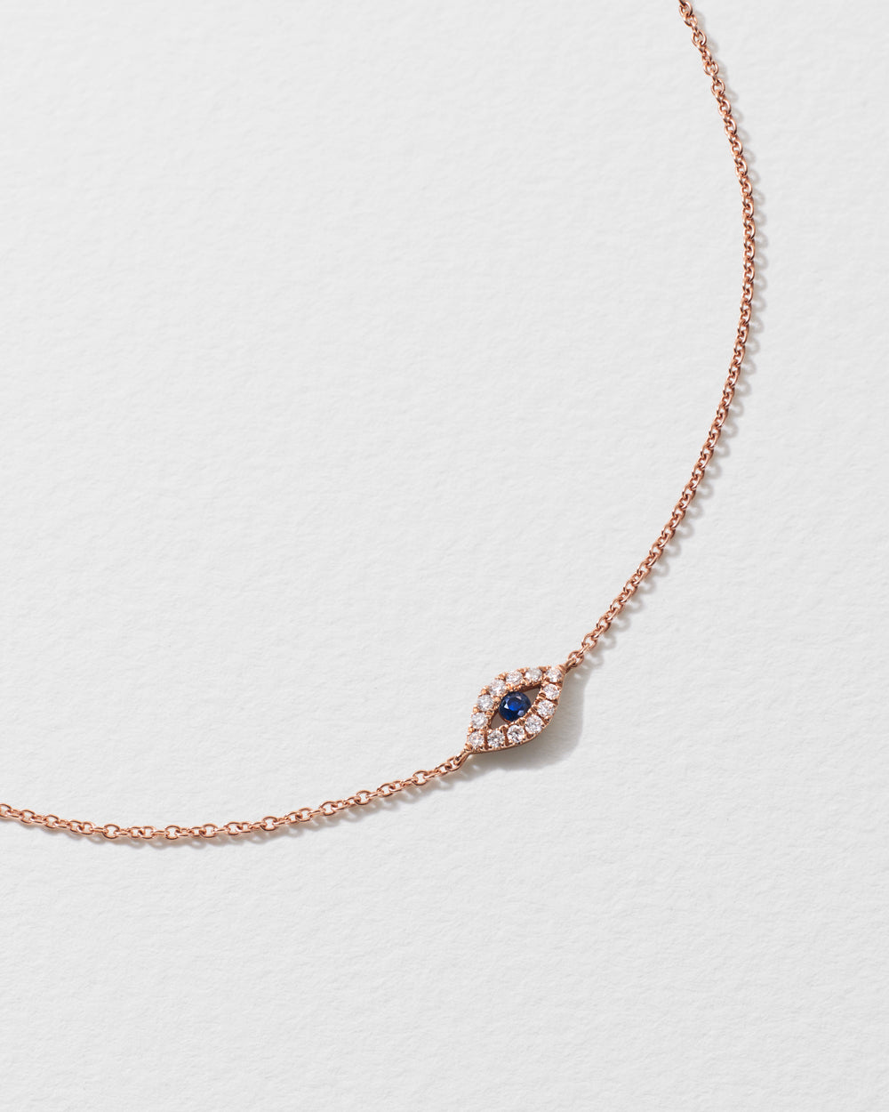 Diamond & Blue Sapphire Evil Eye Bracelet