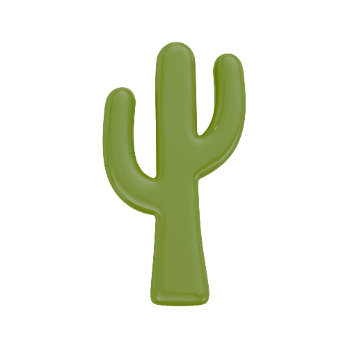 Cactus Resin Charm