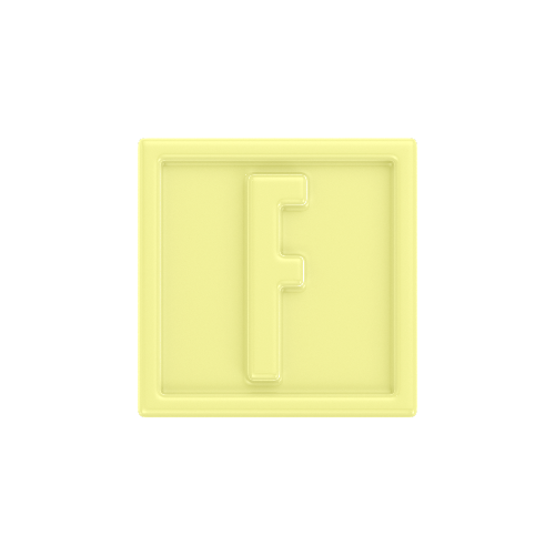 Letter F Resin Cube Charm