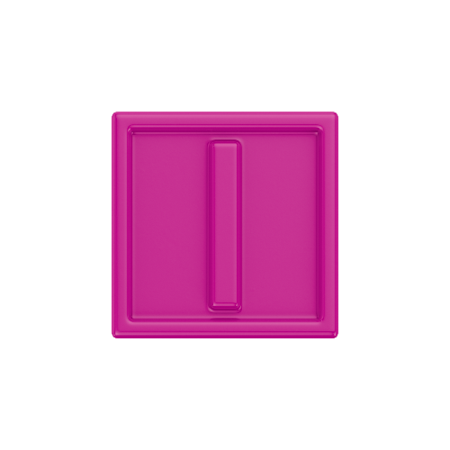 Letter I Resin Cube Charm