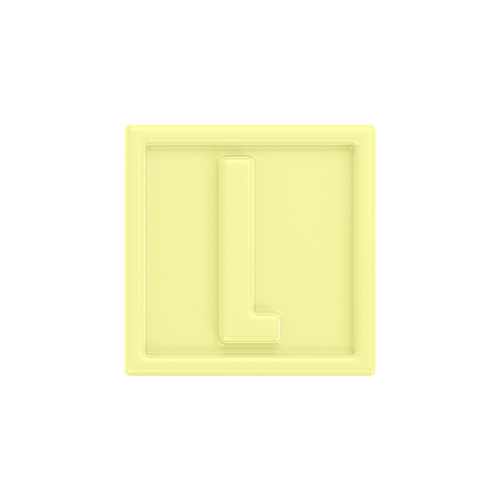 Letter L Resin Cube Charm