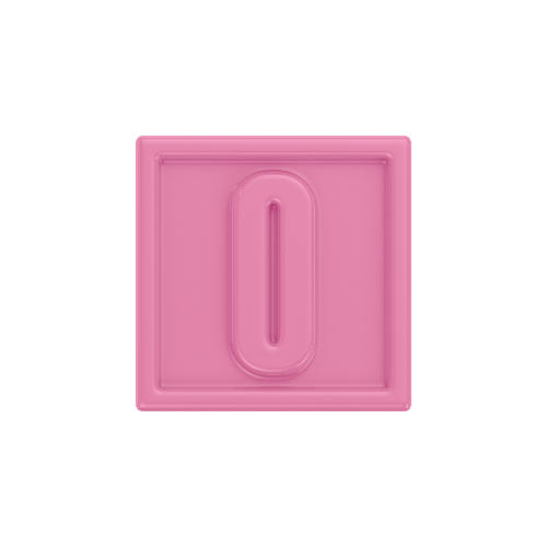 Letter O Resin Cube Charm