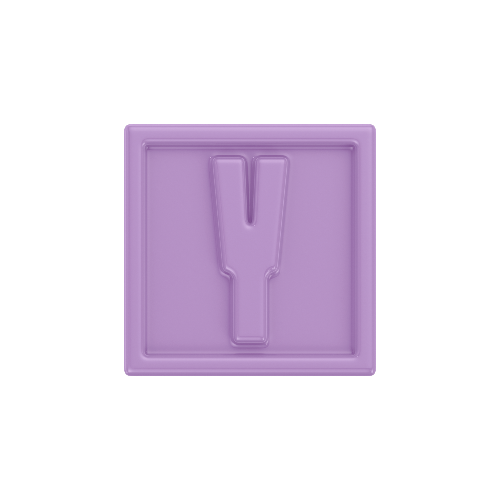 Letter Y Resin Cube Charm