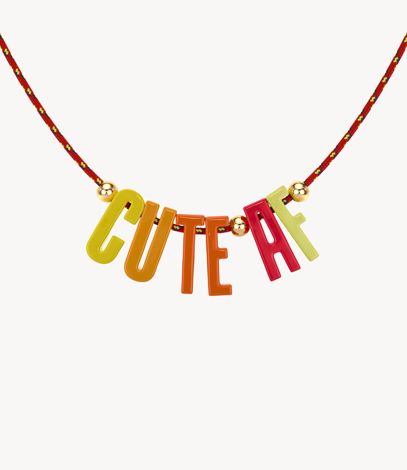 'Cute AF' Cord Necklace