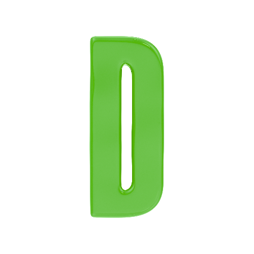 Letter D Resin Charm