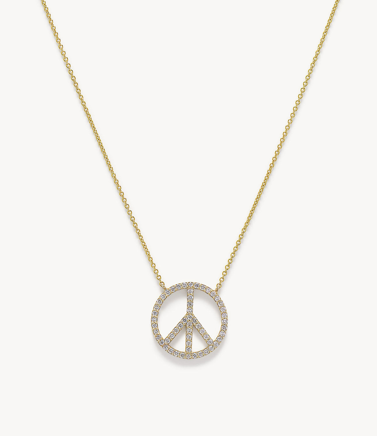 Diamond Peace Out Necklace