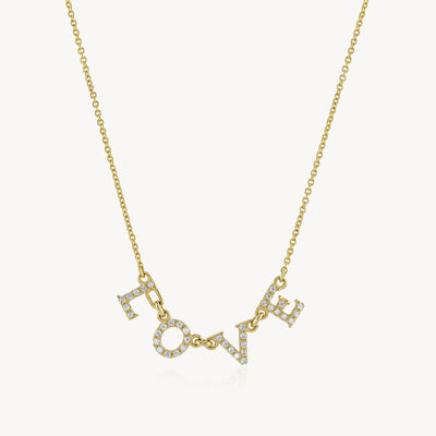 Diamond 'Love' Necklace