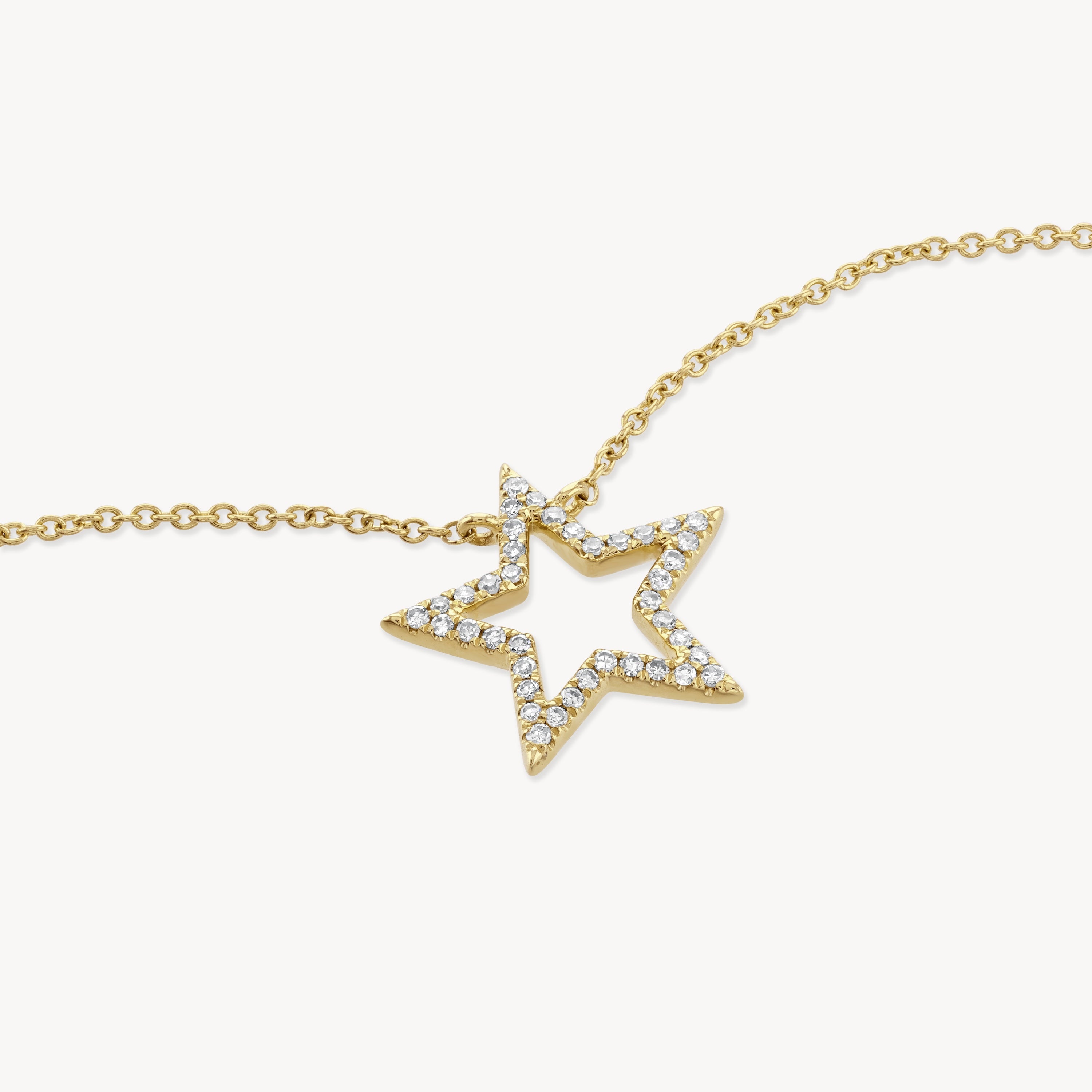 Diamond-Outline Star Necklace