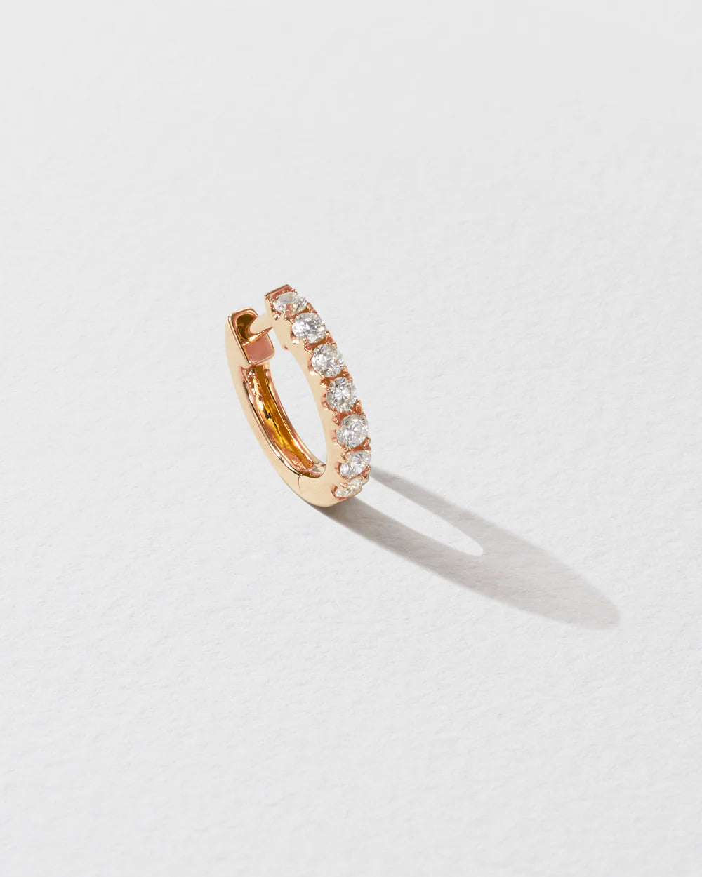 Medium Diamond Chubby Huggie Earring