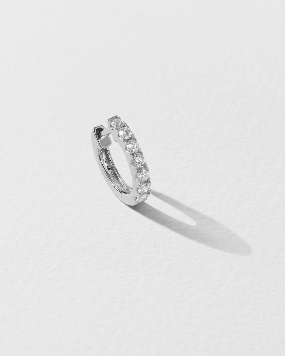 Medium Diamond Chubby Huggie Earring