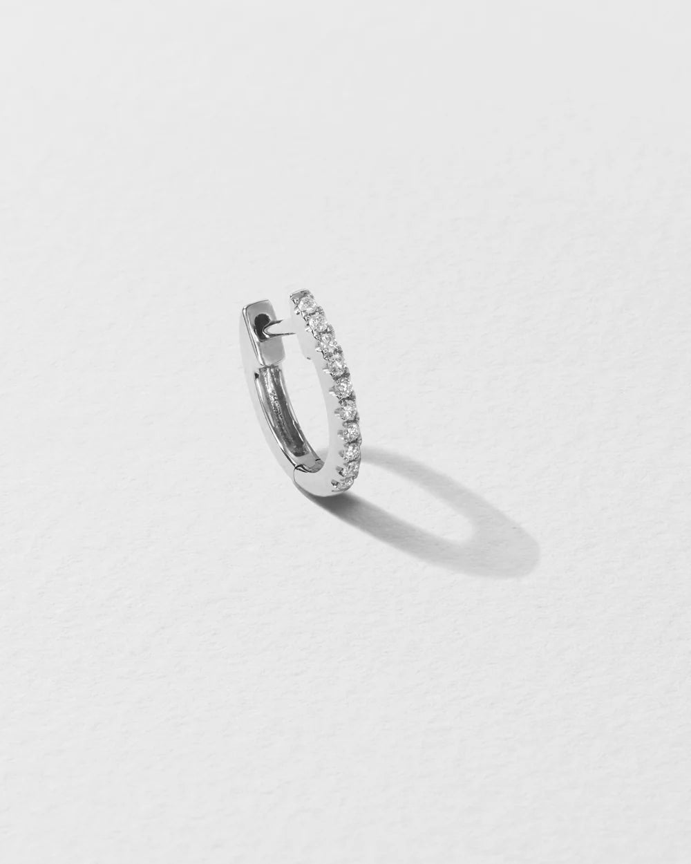 Small Skinny Diamond Huggie Earring