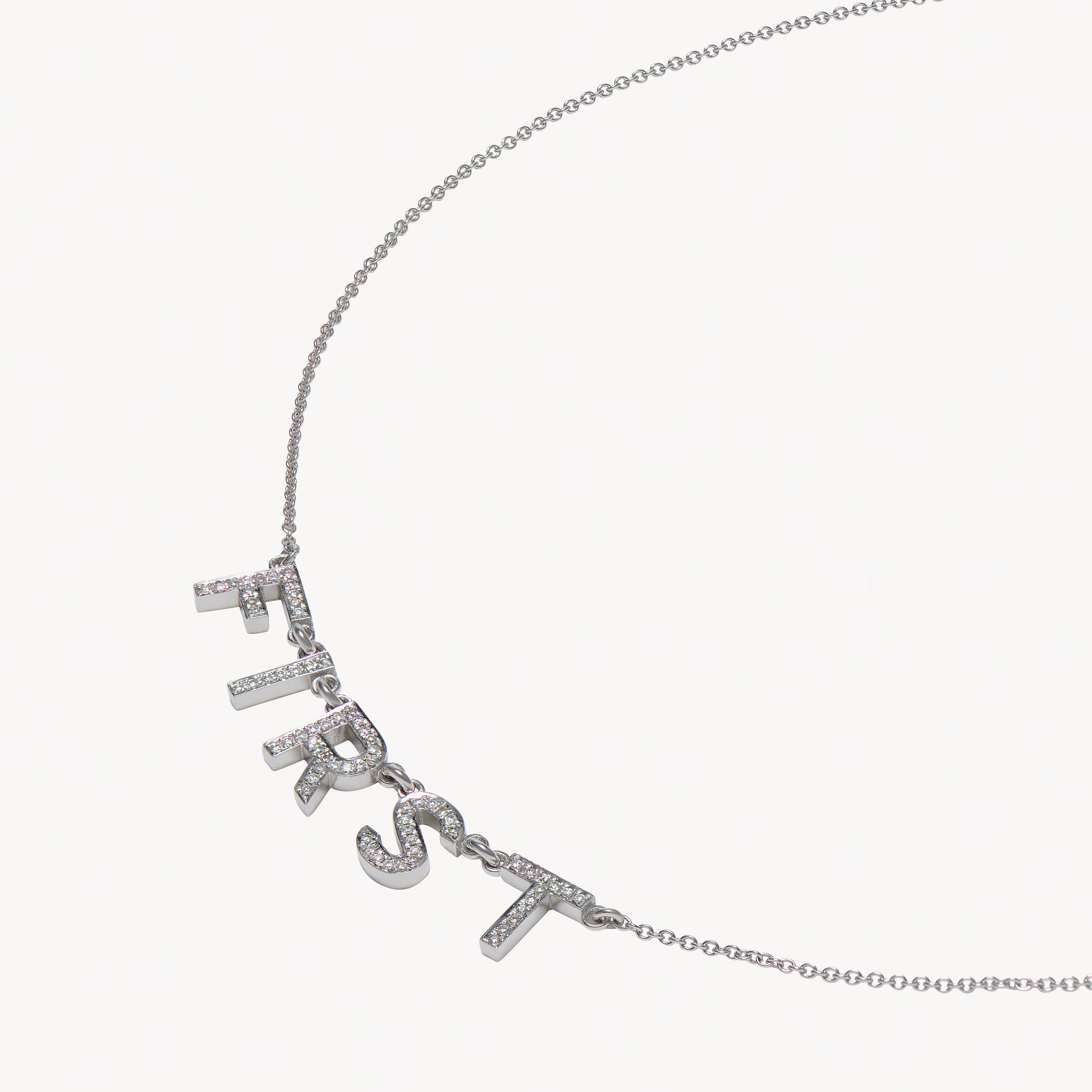 Personalised Diamond Letter Necklace