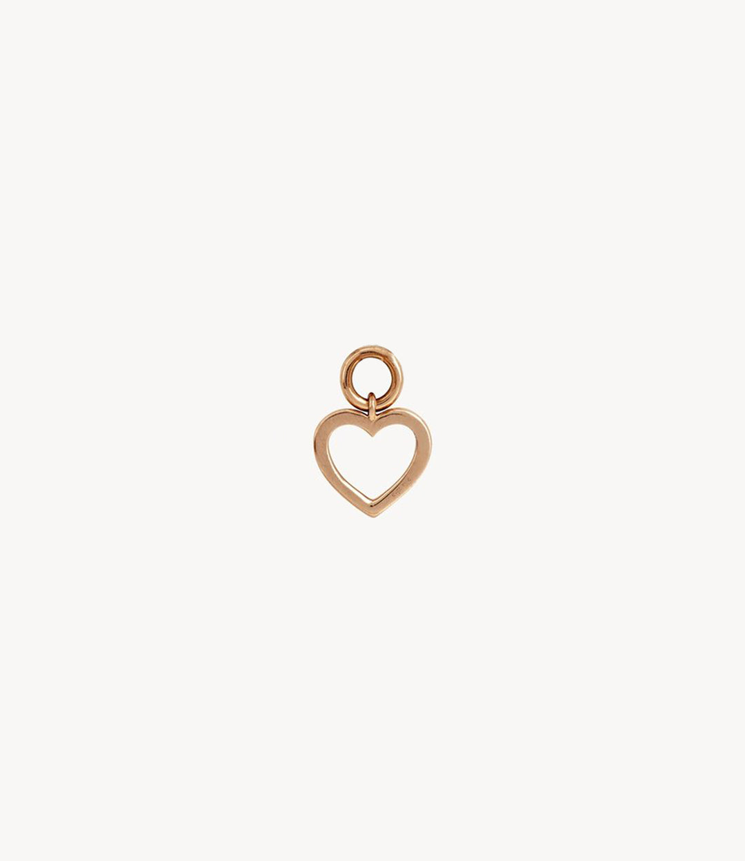 Heart Earring Charm in Rose Gold