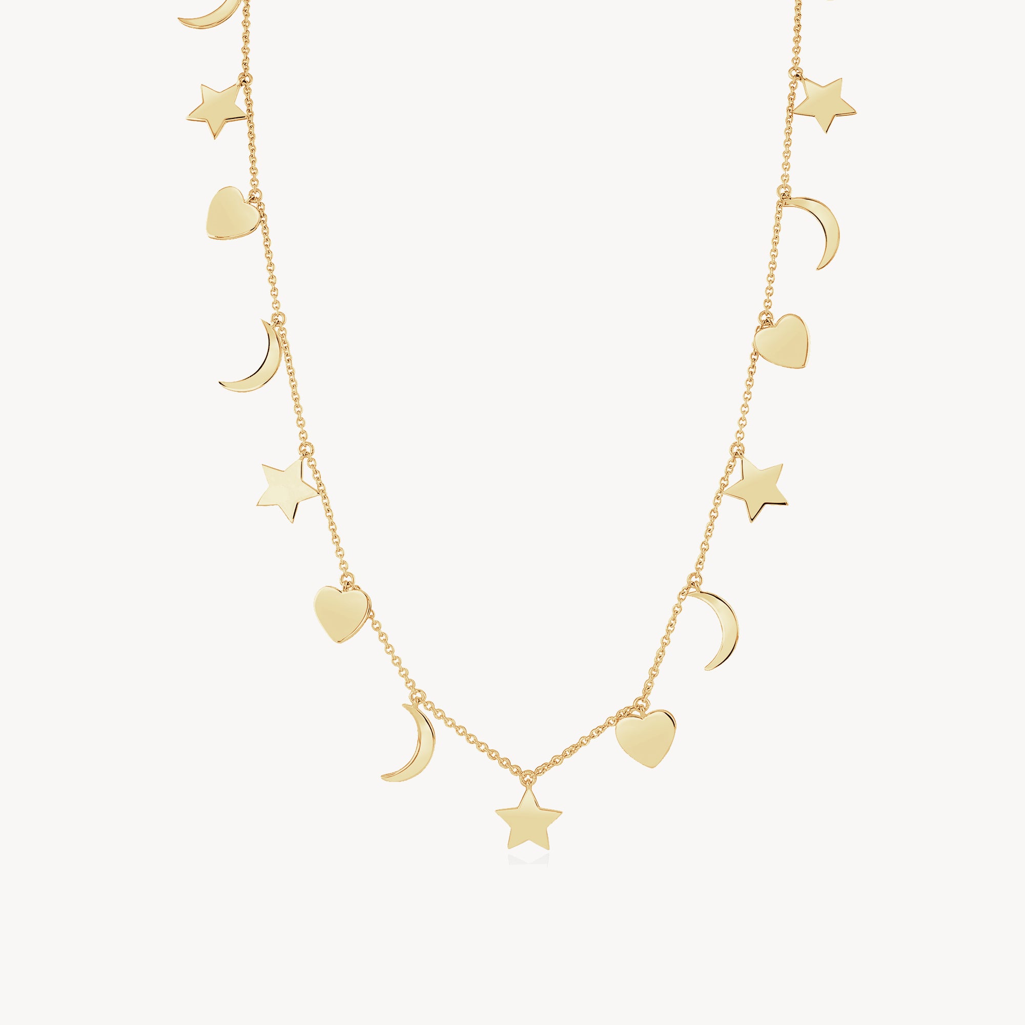 Gold Love You More Charm Necklace