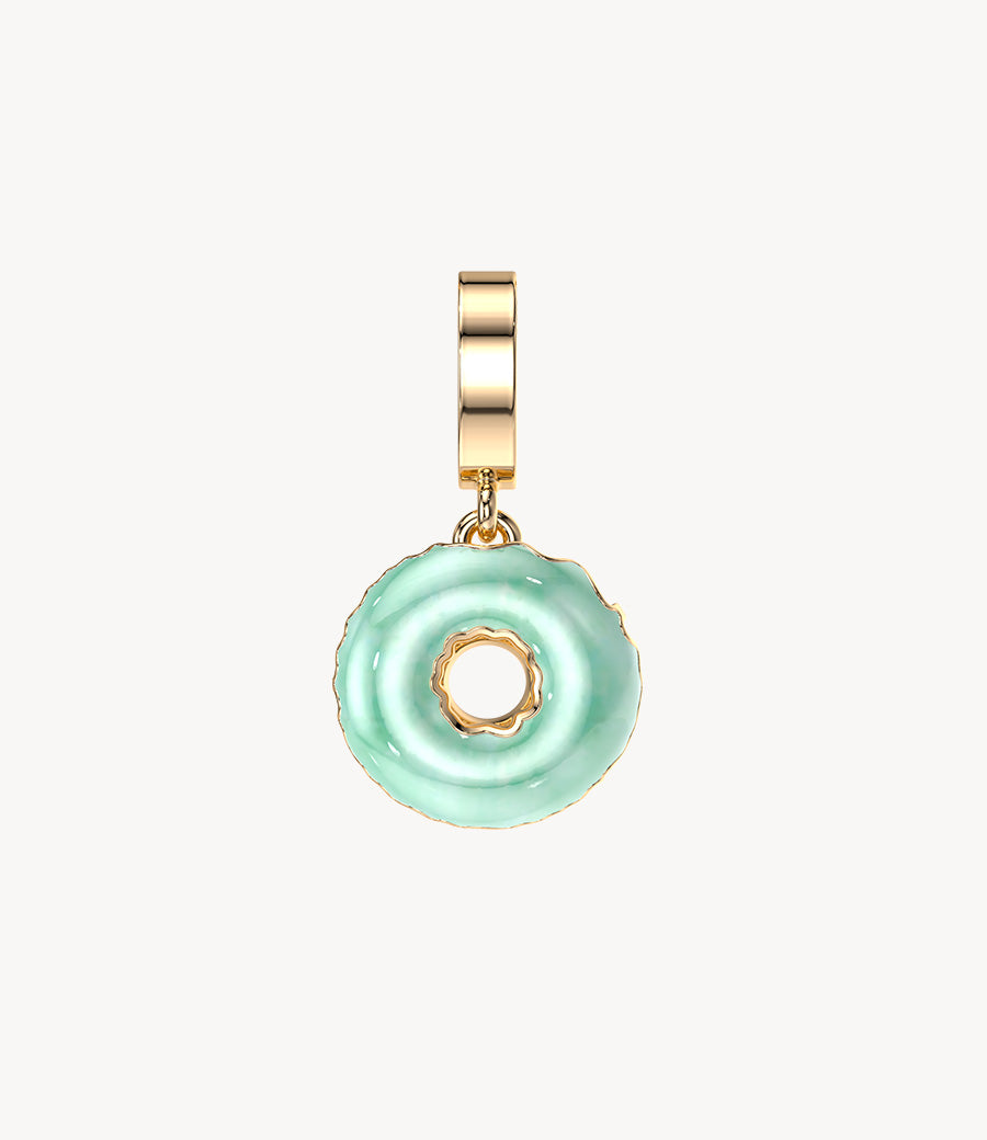 Multi-Glazed Dangly Donut Pendant