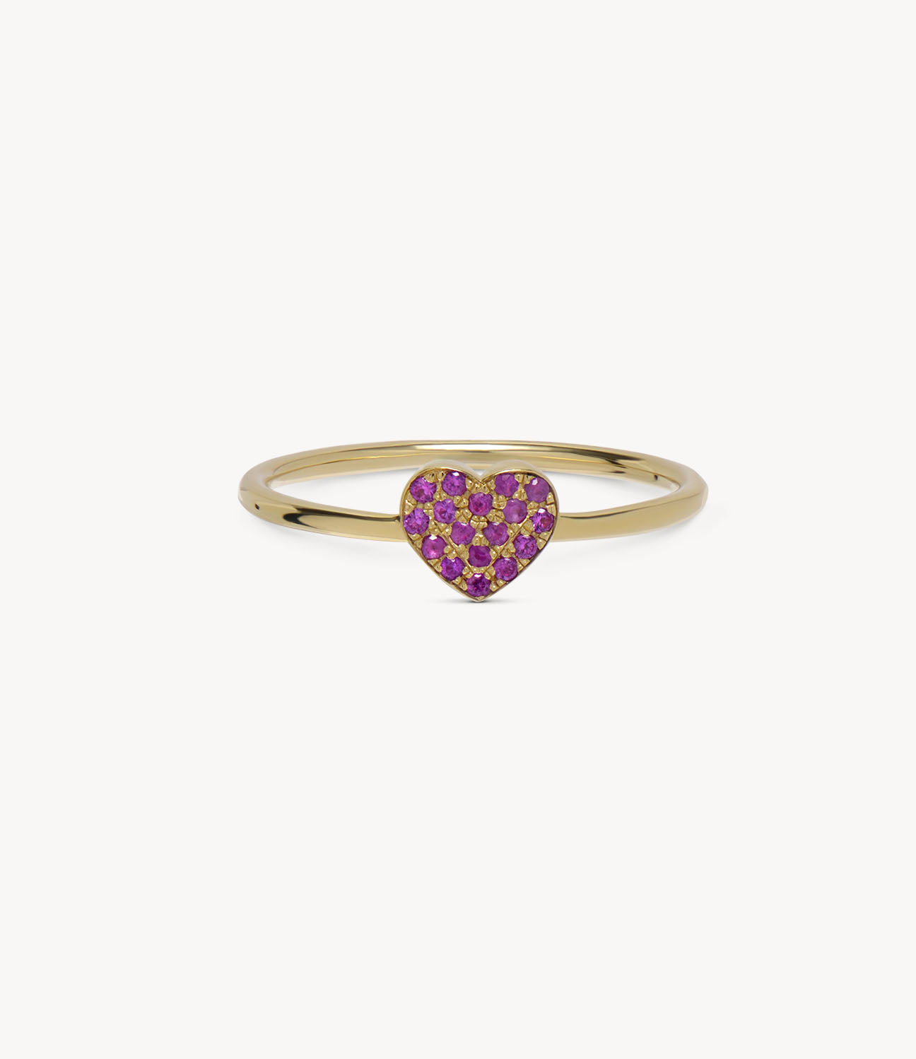 Mini Sapphire Heart Ring